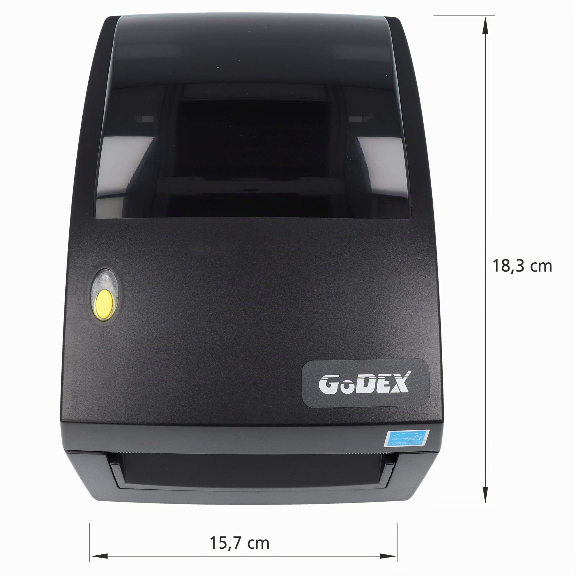 Godex DT4X - Impresora con borde de corte (203 ppp, termodirecta, 108 mm máx. Ancho de impresión, LAN, serie, interfaz USB.