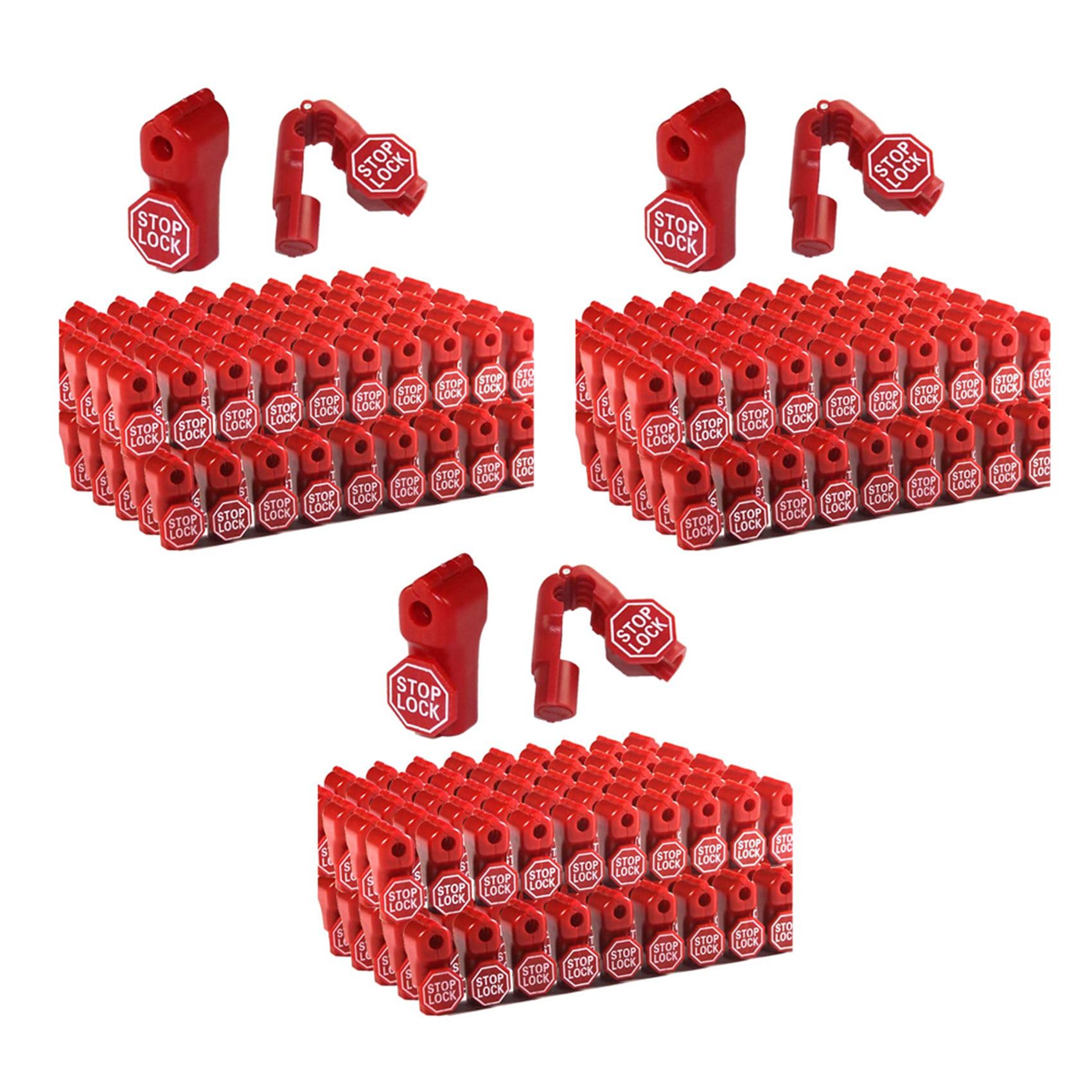 Ctrlzs Red Peg Hook Lock Stop Lock 300 Pieces Plastic Stop Lock Anti-Theft Lock Retail Pin Hook Safety Display Hook Lock