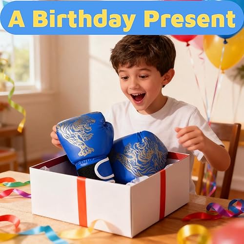 Miniatura 7 de Guantes de boxeo para niños, guantes de boxeo para niños, guantes de boxeo para niños de 3 a 8 años, guantes de boxeo rosa