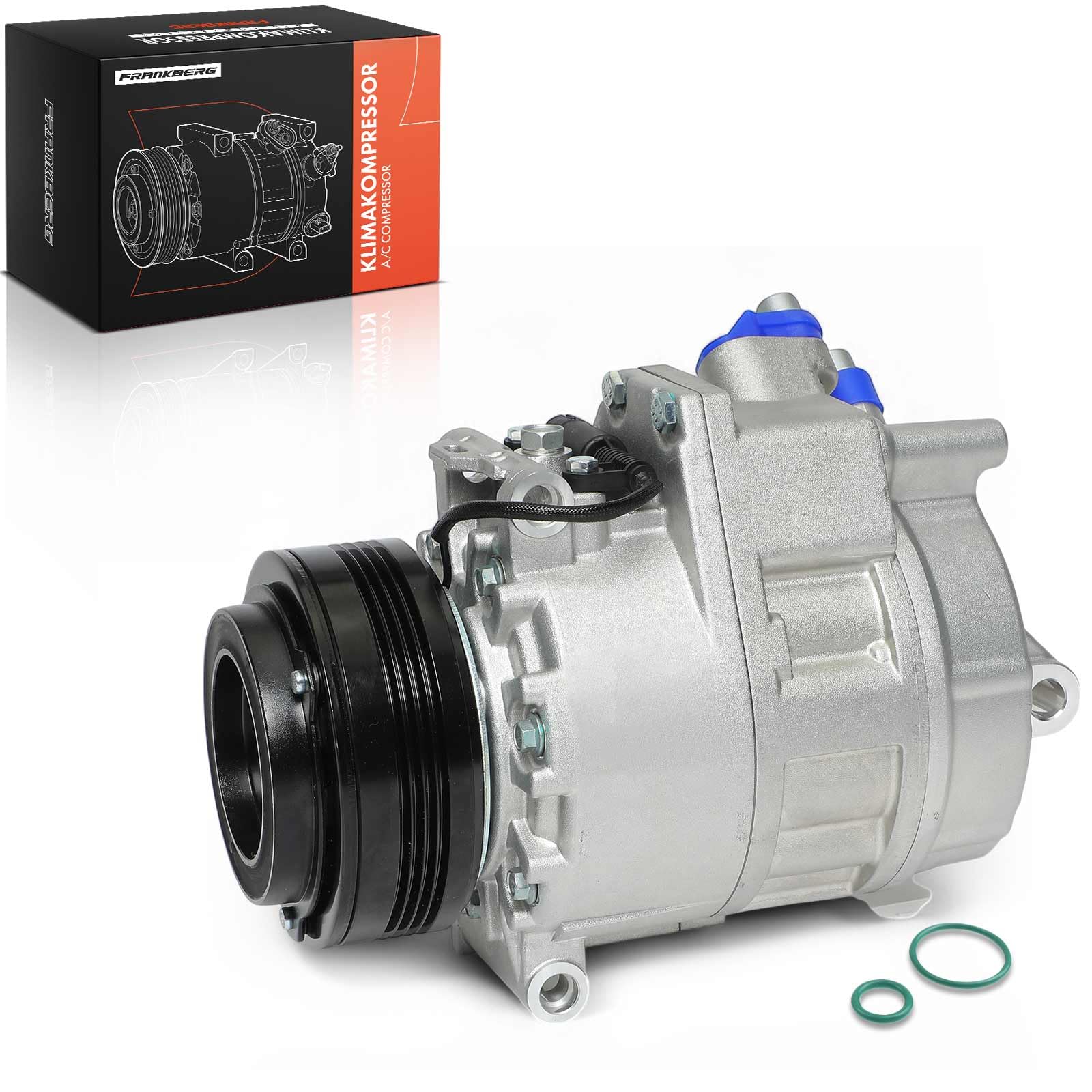 Frankberg Sistemas de aire acondicionado Compresor de aire acondicionado con embrague Compatible con X5 E53 3.0L Diesel 2003-2006 X5 E53 3.0L Gasolina 2000-2006 64526918000incl. aceite premezclado