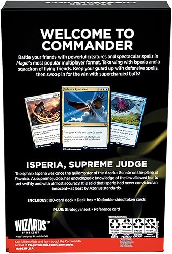 Miniatura 5 de Magic: The Gathering Baraja Starter Commander – First Flight (Blanco-Azul) Baraja Lista para Jugar para Principiantes y Fanáticos Edades 13+