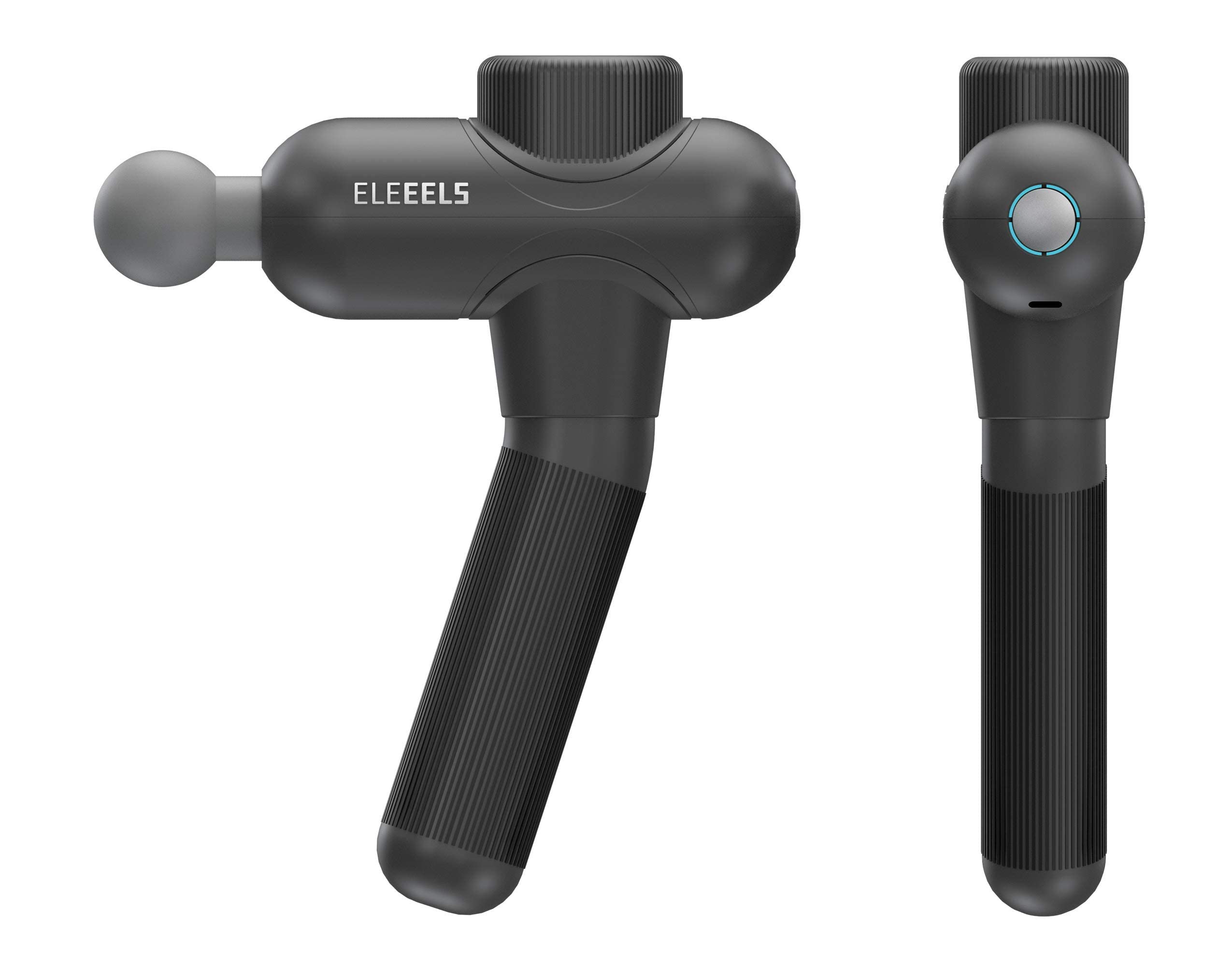 Pistolet do masażu X3, maks. 3200 obr./min, port ładowania USB-C, urządzenie do masażu karku, pleców i ramion, 4 poziomy prędkości, bezprzewodowy, ergonomiczny, do ponownego ładowania, czarny