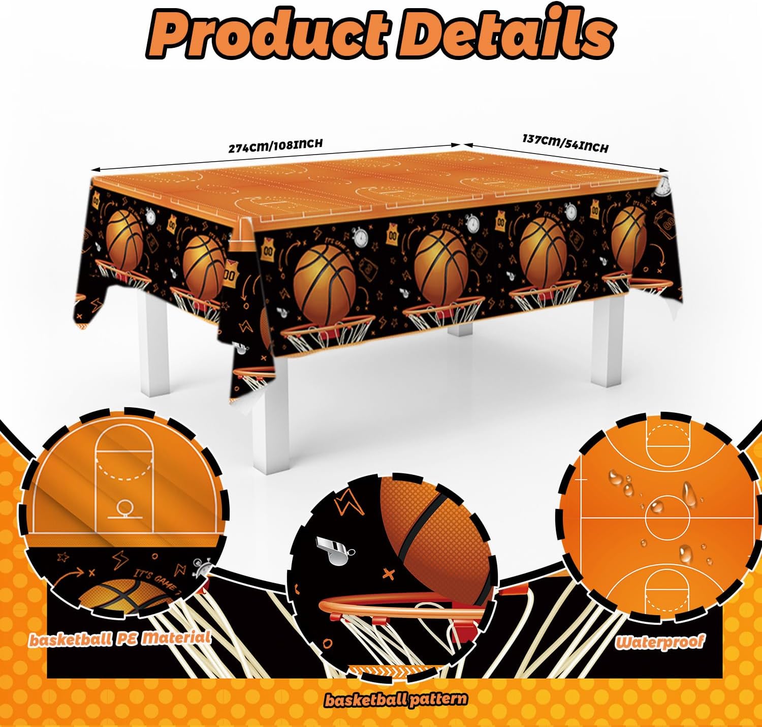 MEHOFOND 194pcs Basketball Party Plates and Napkins Set Birthday Party Decorations Sports Party Supplies Basketball Tableware with Tablecloth Banner for Boy Birthday Party Decor