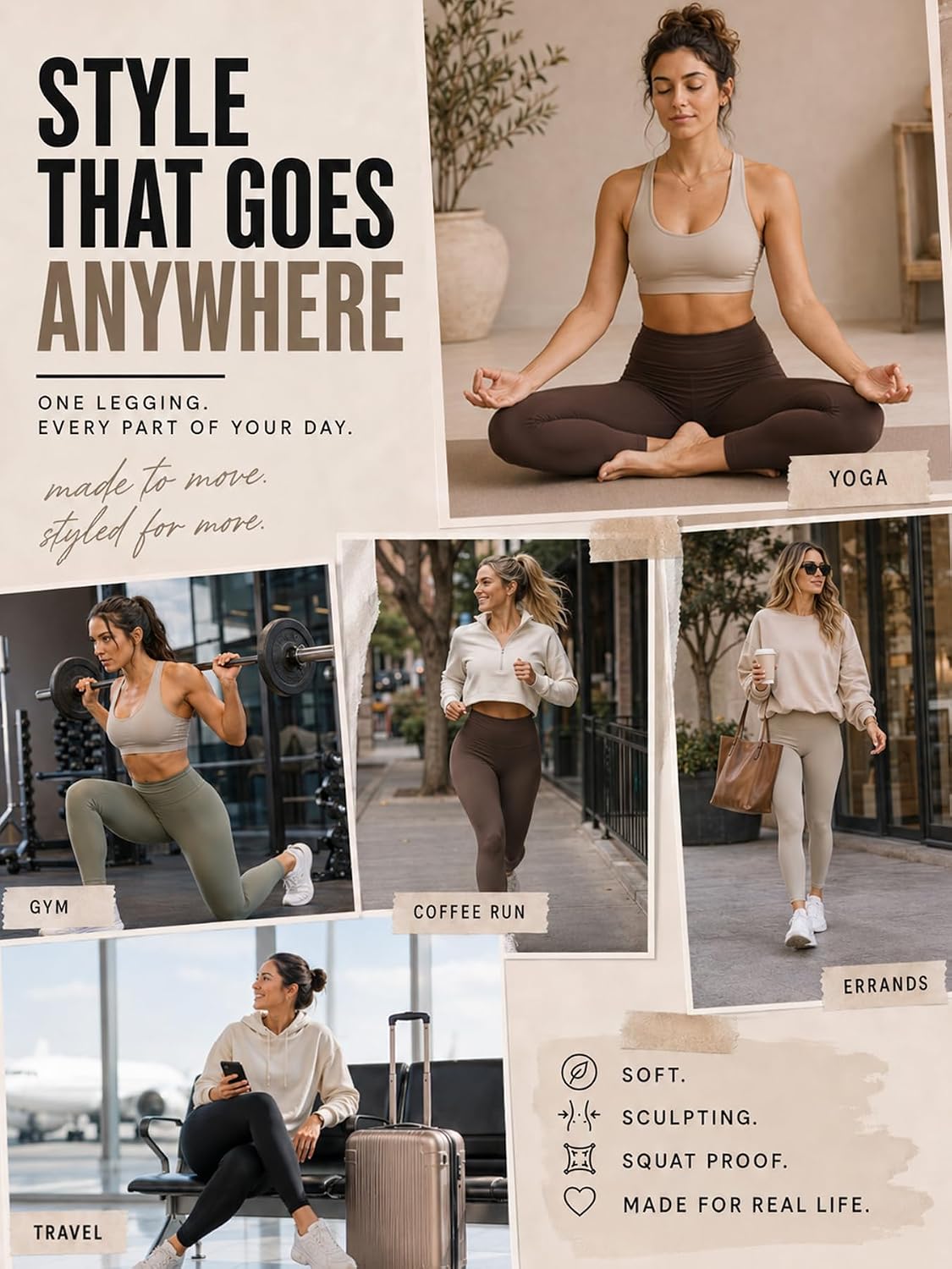 Blue Breath Leggings for Women High Waisted, Buttery Soft Yoga Pants, Non See Through Light Tummy Control Athletic Pants