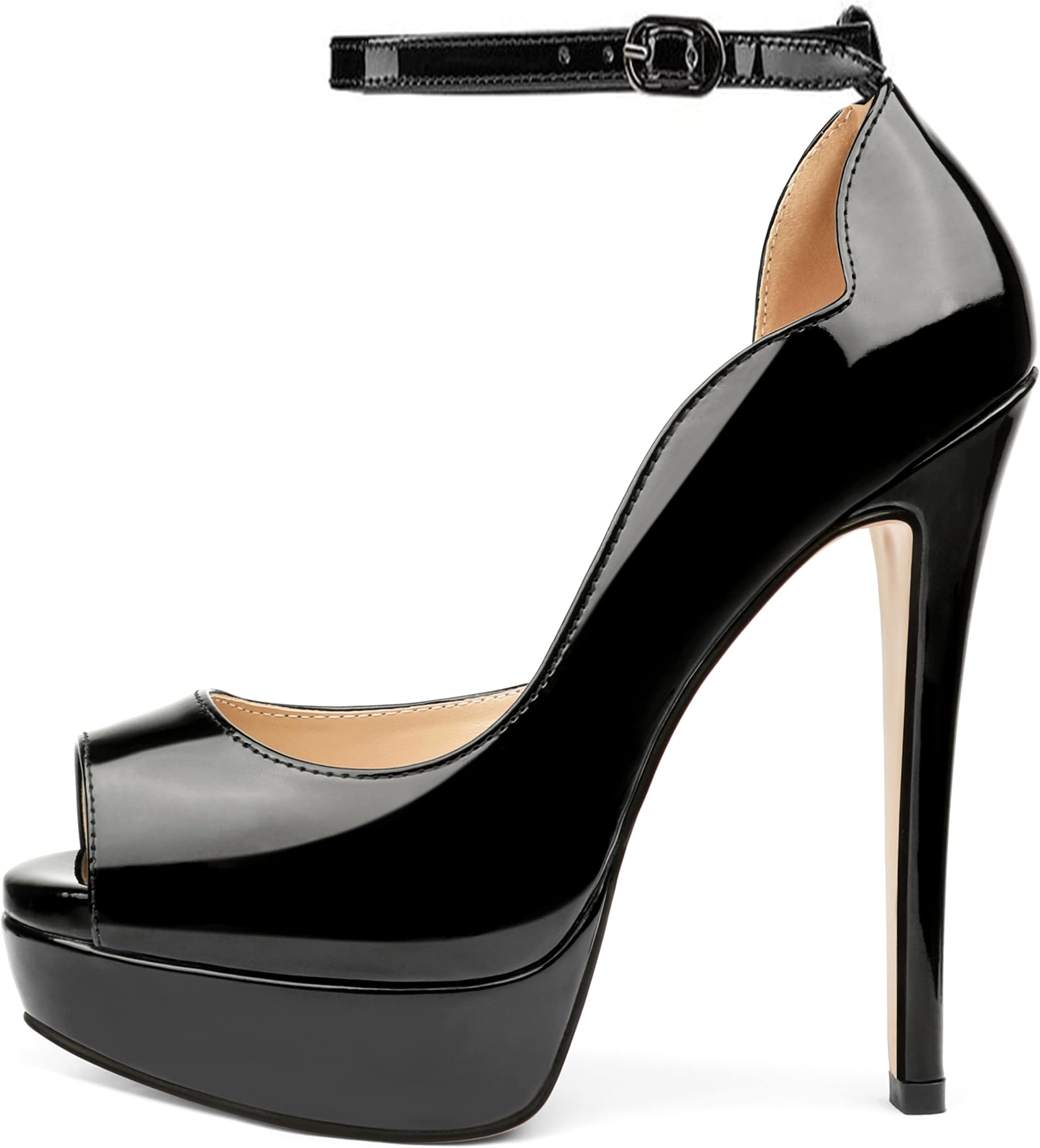 MERUMOTE Women's Platform Shoes High Heels Peep Toe Pumps for Dress Wedding Party