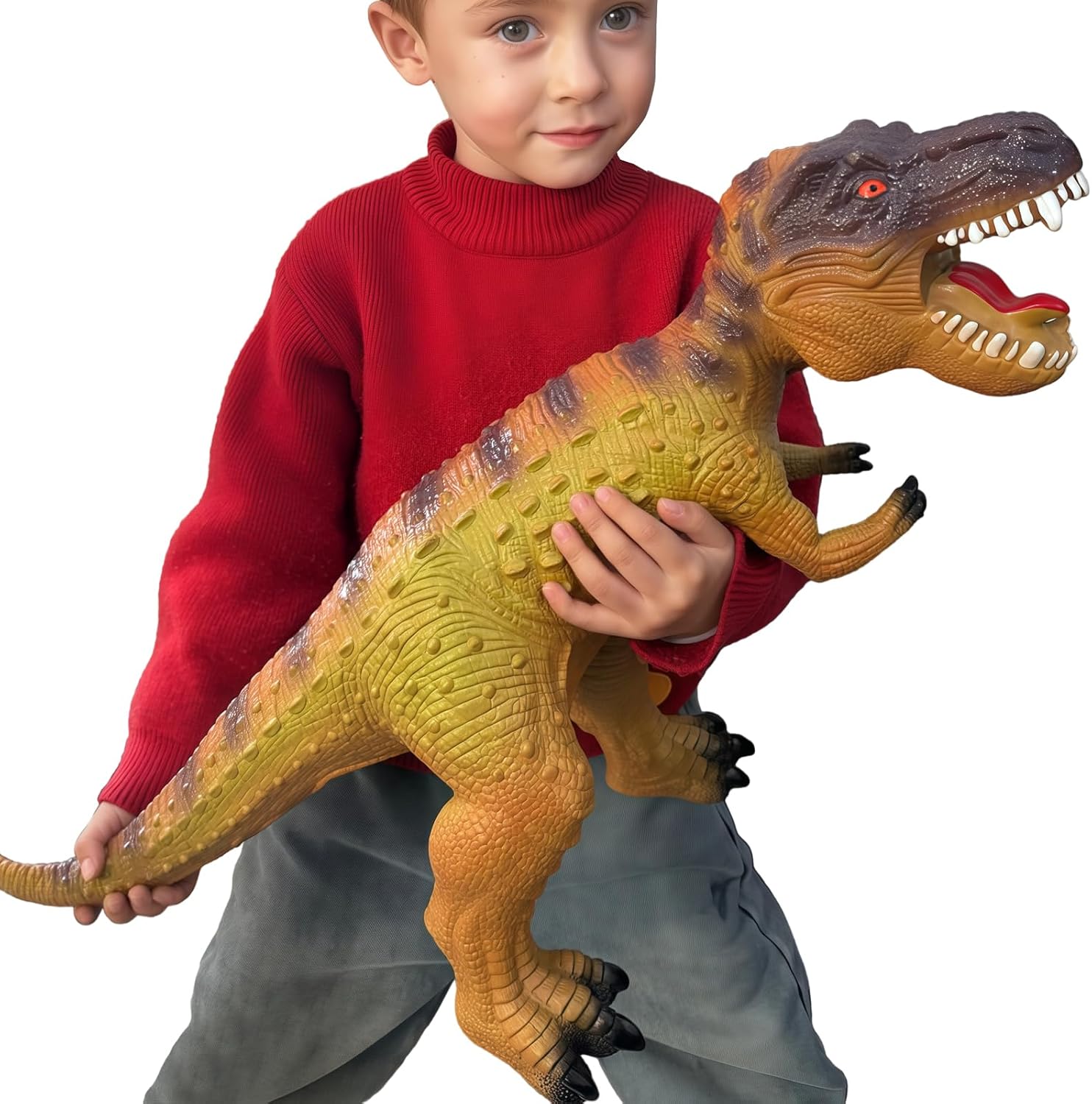Big Dinosaur Toys for Toddlers-28 inches Tyrannosaurus Rex Dinosaur Figures, Jumbo Realistic Dinosaur Toys for Boys Girls Gift, Kids Ages 1 2 3 4 5 6 7 8 (Green)