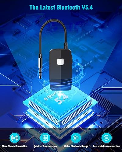 Miniatura 2 de Golvery, receptor Bluetooth (Bluetooth avanzado 4.1, A2DP) - adaptador de audio inalámbrico portable con entrada de 3,5 mm - disfruta la música en