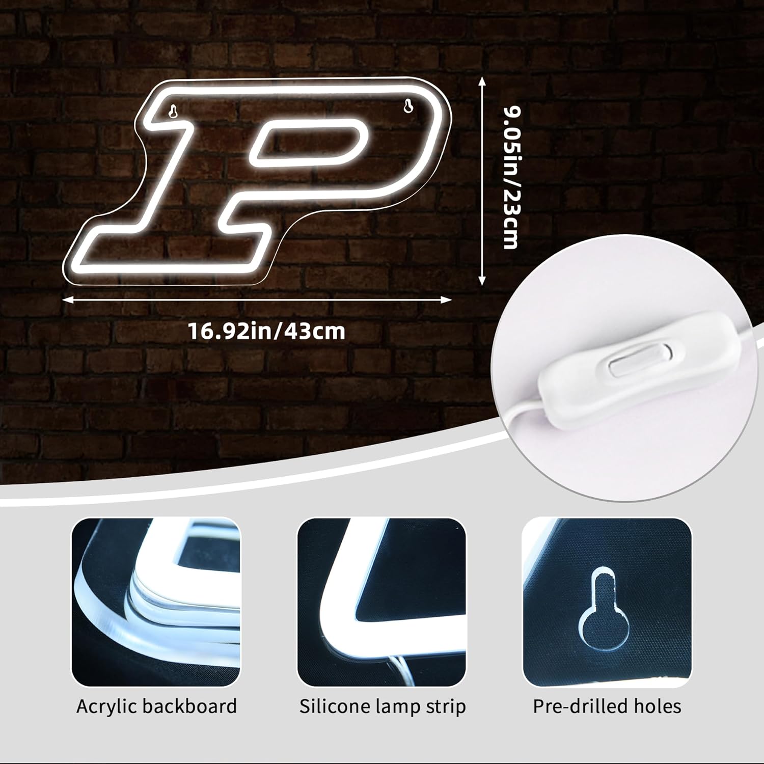 University Neon Sign for Wall Decor University Neon Light Football LED Signs Sports Signs for Man Cave Red Dorm Decor for College Students Graduation Gifts for Students Men,Size 14.6 * 8.3in(XD095) - Image 3