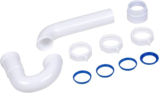 Dearborn P9703WBG 1-1/2" P-Trap with Threaded PVC Adapter, and Reversible J-Bend, Bagged w/ True Blue Washer