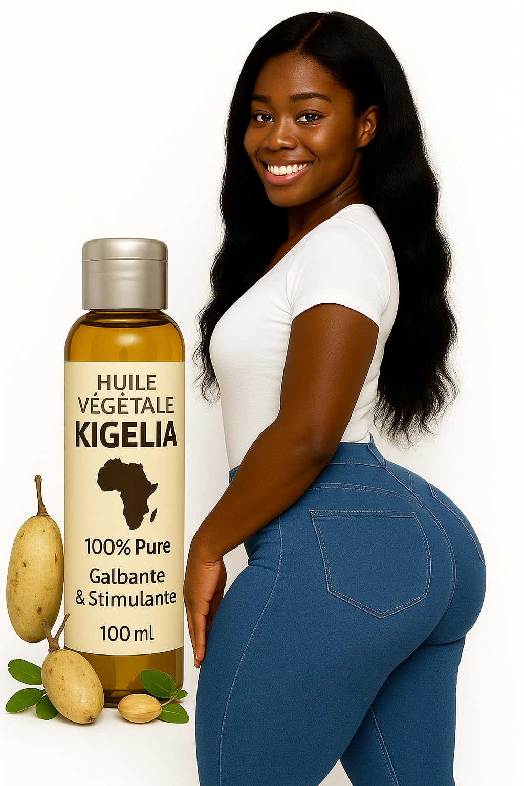 Huile/crème Kigelia Africana "Bazooka Bangala" - Tonifiant, Pour La Virilité Et La Libido, 35ml