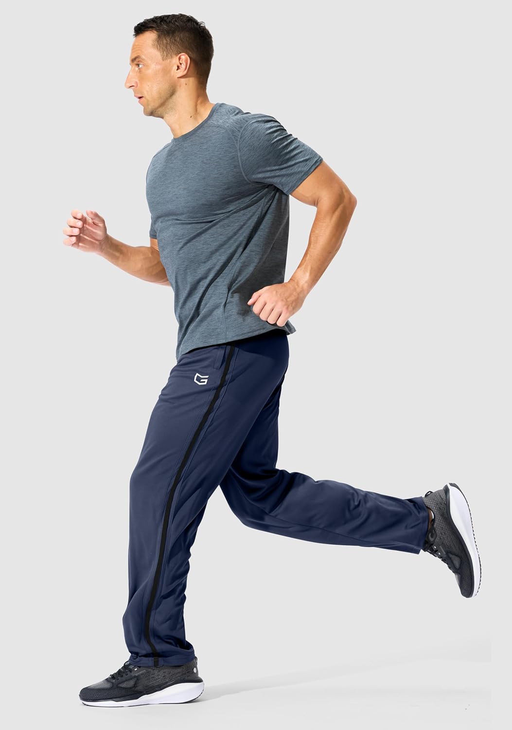 G Gradual Mens Sweatpants Lightweight Mesh Athlertic Workout Pants with Zipper Pockets (Blue, M) - Image 7