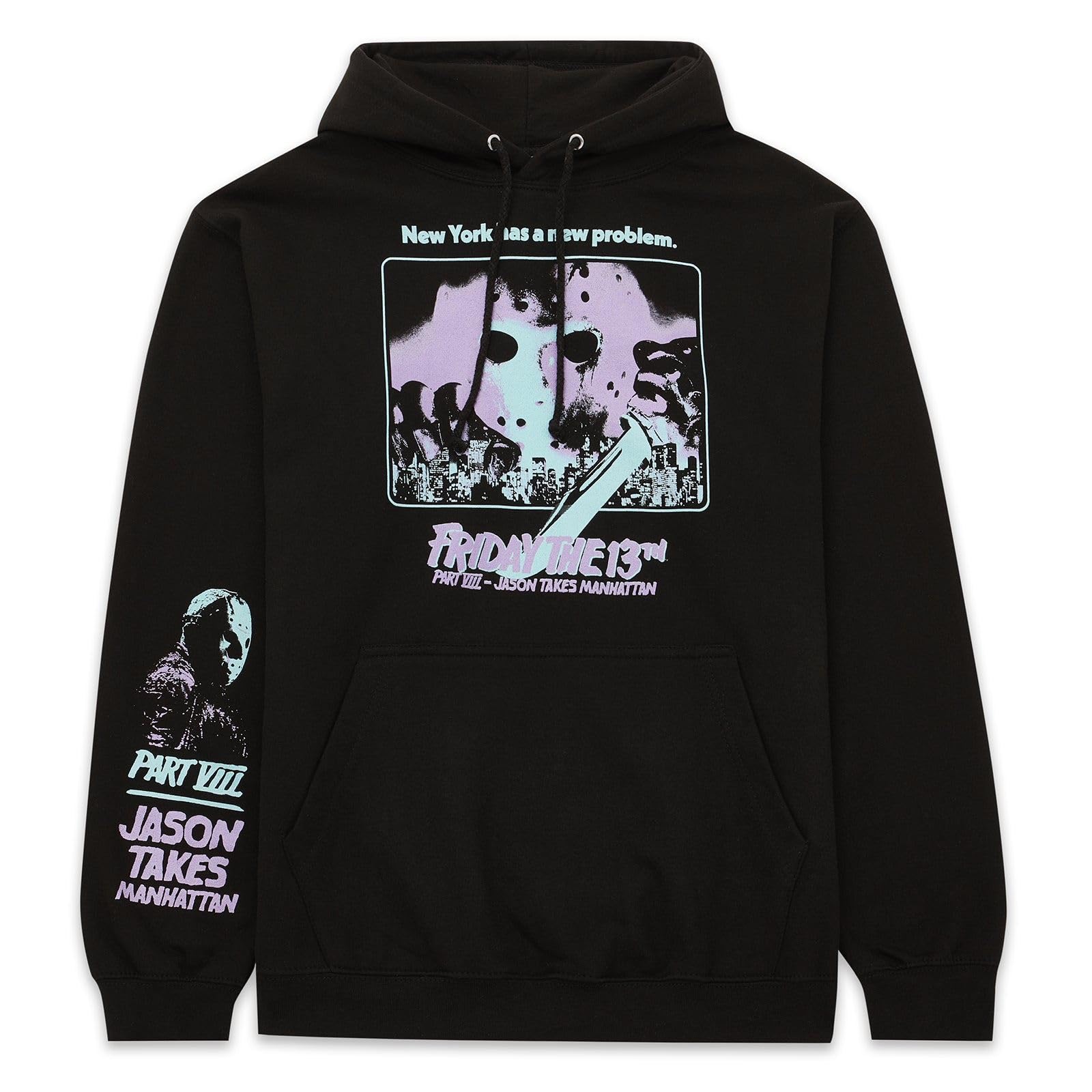 Zavvi Unisex Black Official Friday The 13Th Jason Takes Manhattan Adults Hoodie - Xxl