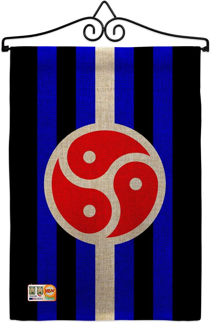 BDSM rights Garden Flag Set with Stand Support Pride Rainbow Love LGBT Gay Bisexual Pansexual Transgender Small Decorative Gift Yard House Banner Double-Sided Made In USA 13 X 18.5