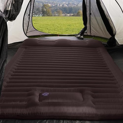 Miniatura 7 de TOBTOS Colchoneta de dormir doble para campamento, extra gruesa de 6 pulgadas, colchón de campamento para 2 personas con almohada incorporada,