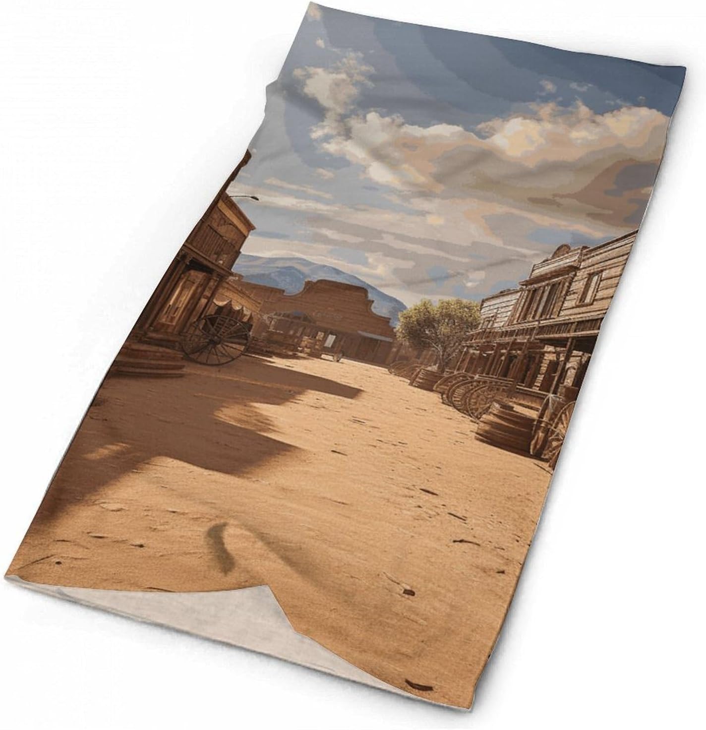 Old Wild West Cowboy Town UV Protection Face Mask, Cooling Headscarf