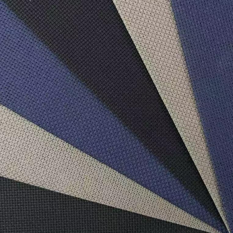 Image of KCS 4 /6 pc of 12 inch x 18 inch(30cmx45cm) 16 Count Cotton Aida Cloth Cross Stitch Fabric (6 pc,Navy Blue+Dark Grey+Black)