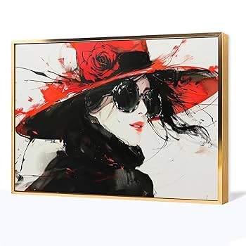 絵画　アート　イラスト　女性像　インテリア　かわいい　綺麗　鉛筆画　ダンス　赤 絵画 アート イラスト 女性像 インテリア かわいい 綺麗 鉛筆画