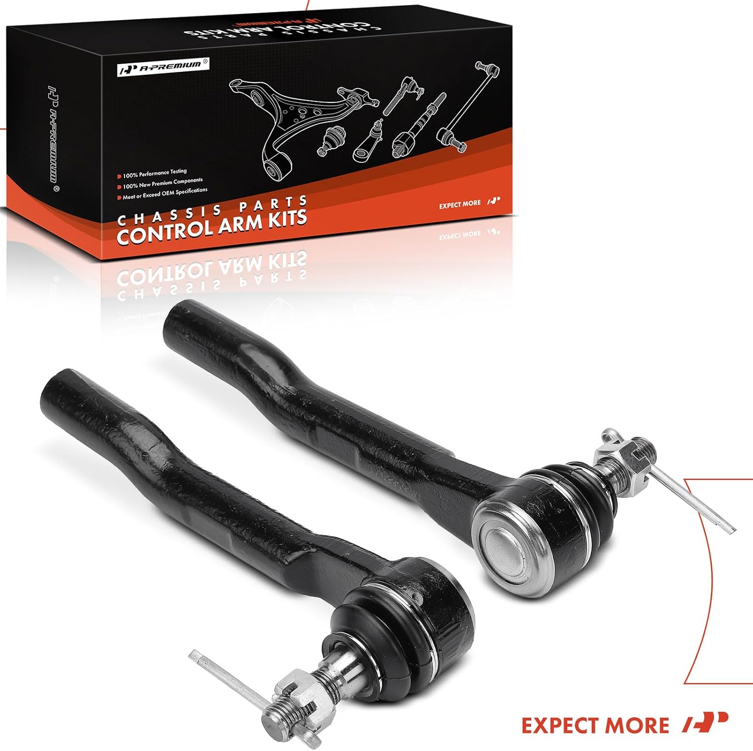 A-Premium 2 x Front Outer Tie Rod Ends, Compatible with Honda HR-V HRV 2016-2022