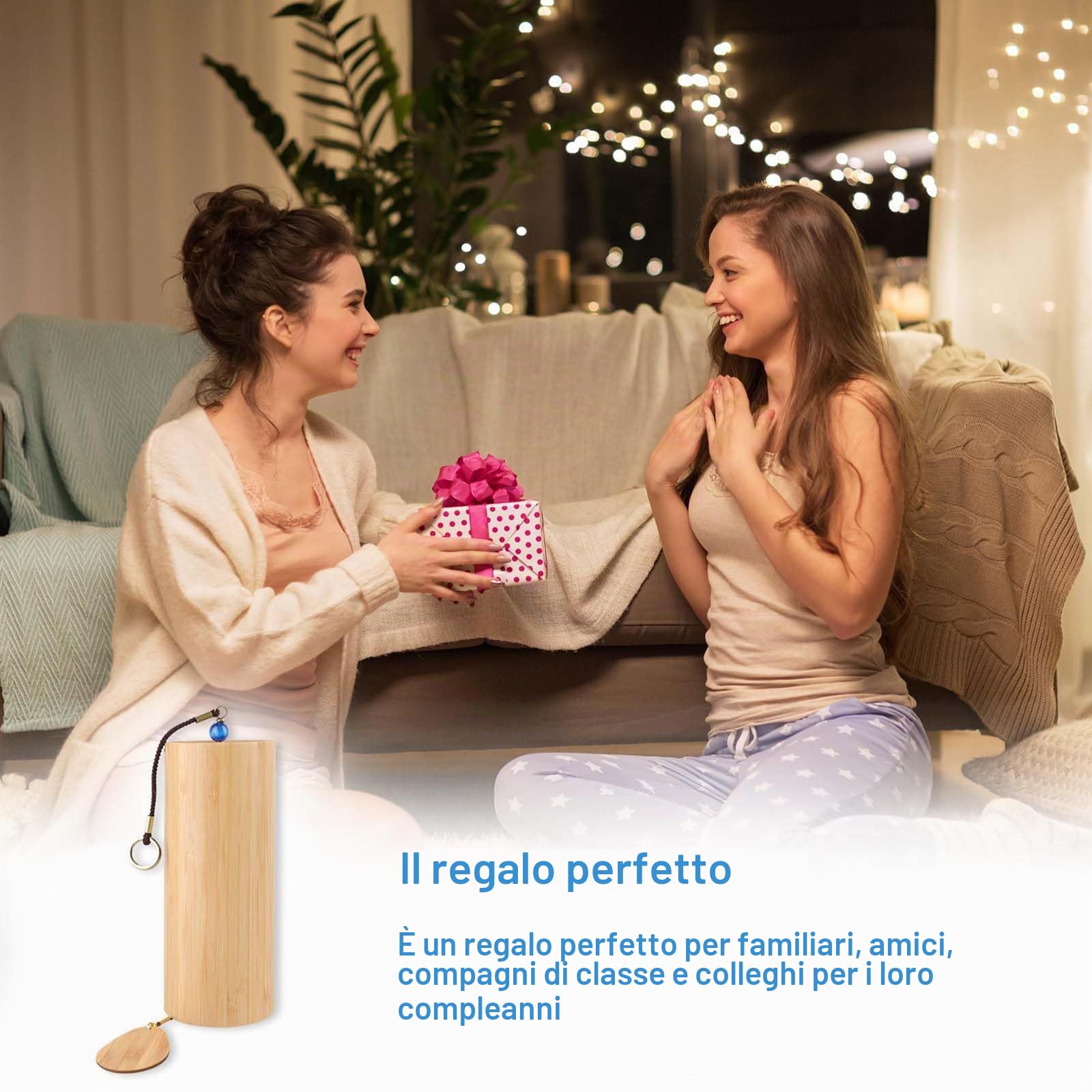Campanelli eolici inbambù,Wind Chime meditazione,campanelle a vento giapponesi inbambù,campanelle a vento Zen,Scacciapensieri inbambù,per yoga,meditazione,giardinaggio.(accordo Spring Breeze Fa)
