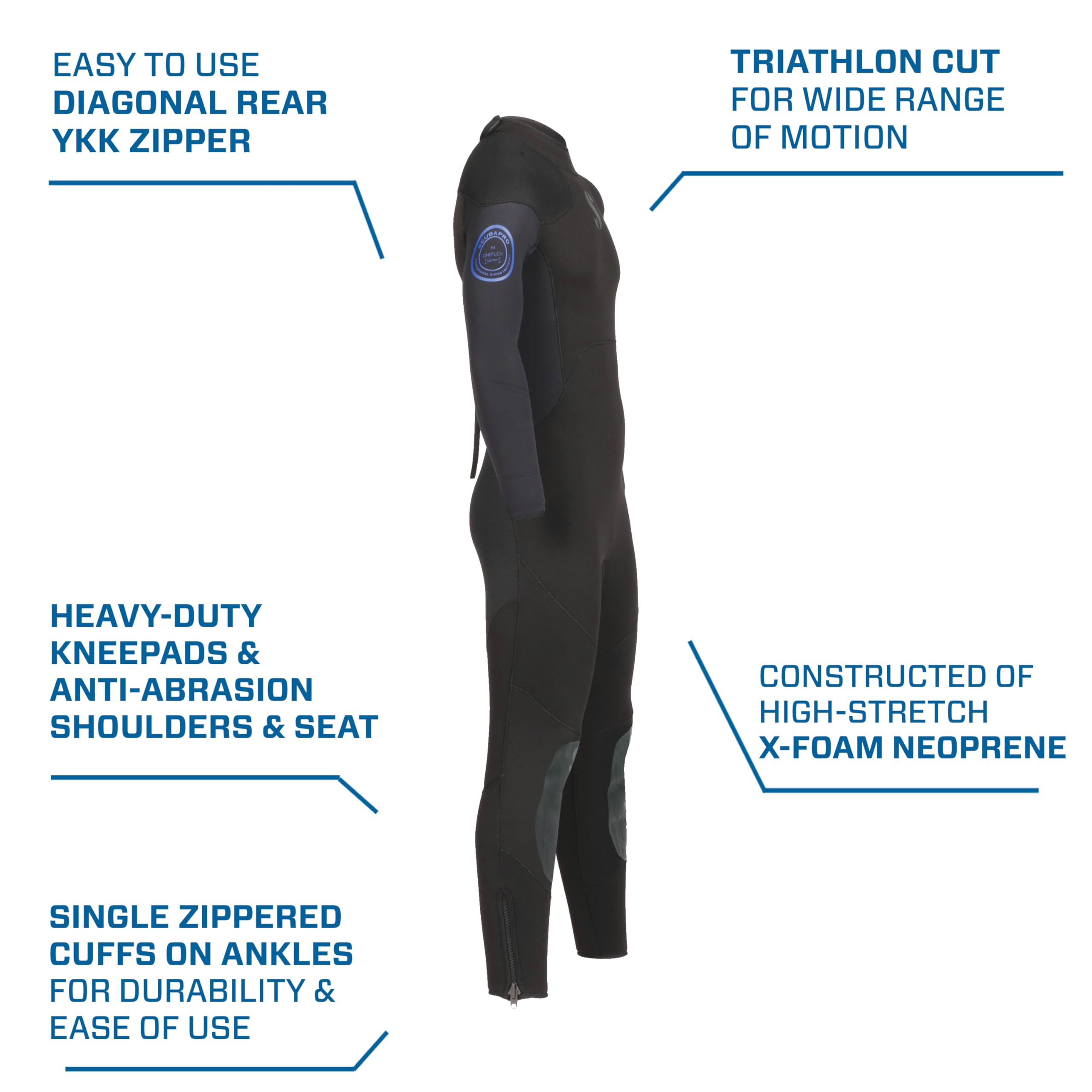 Amazon.com: SCUBAPRO Oneflex Steamer Men's Diving Wetsuit, 5mm