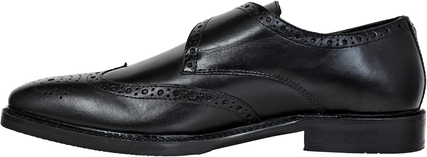 Party & Formal Single Monk Strap Brogue Leather Shoe for Men