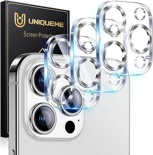 UniqueMe 3 Pezzi Pellicola Fotocamera Compatibile con iPhone 15 Pro/iPhone 15 Pro...