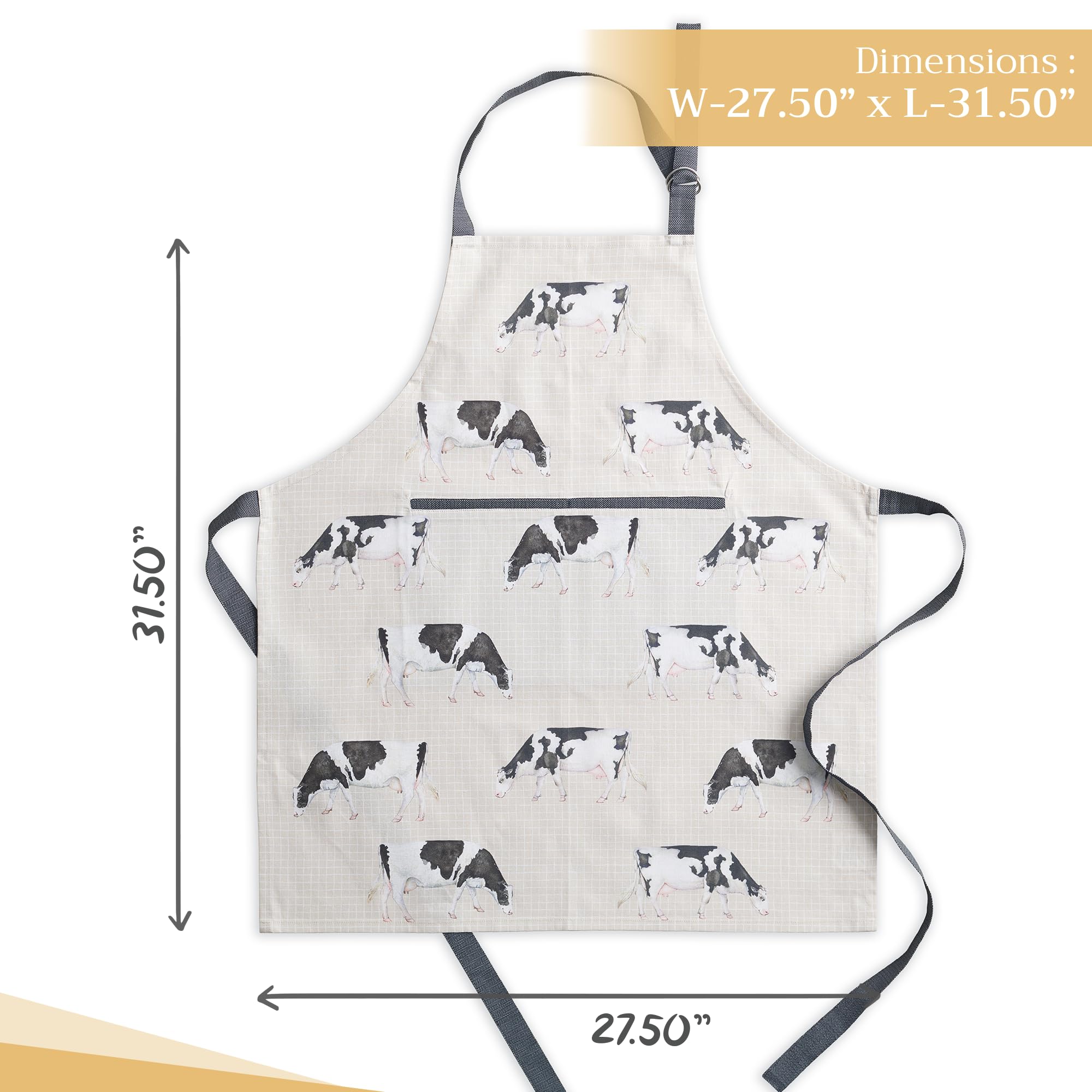 Maison d' Hermine Delantal de 100% algodón, 1 pieza, correa ajustable para el cuello, delantal con bolsillo central y cintas largas para hombre y mujer