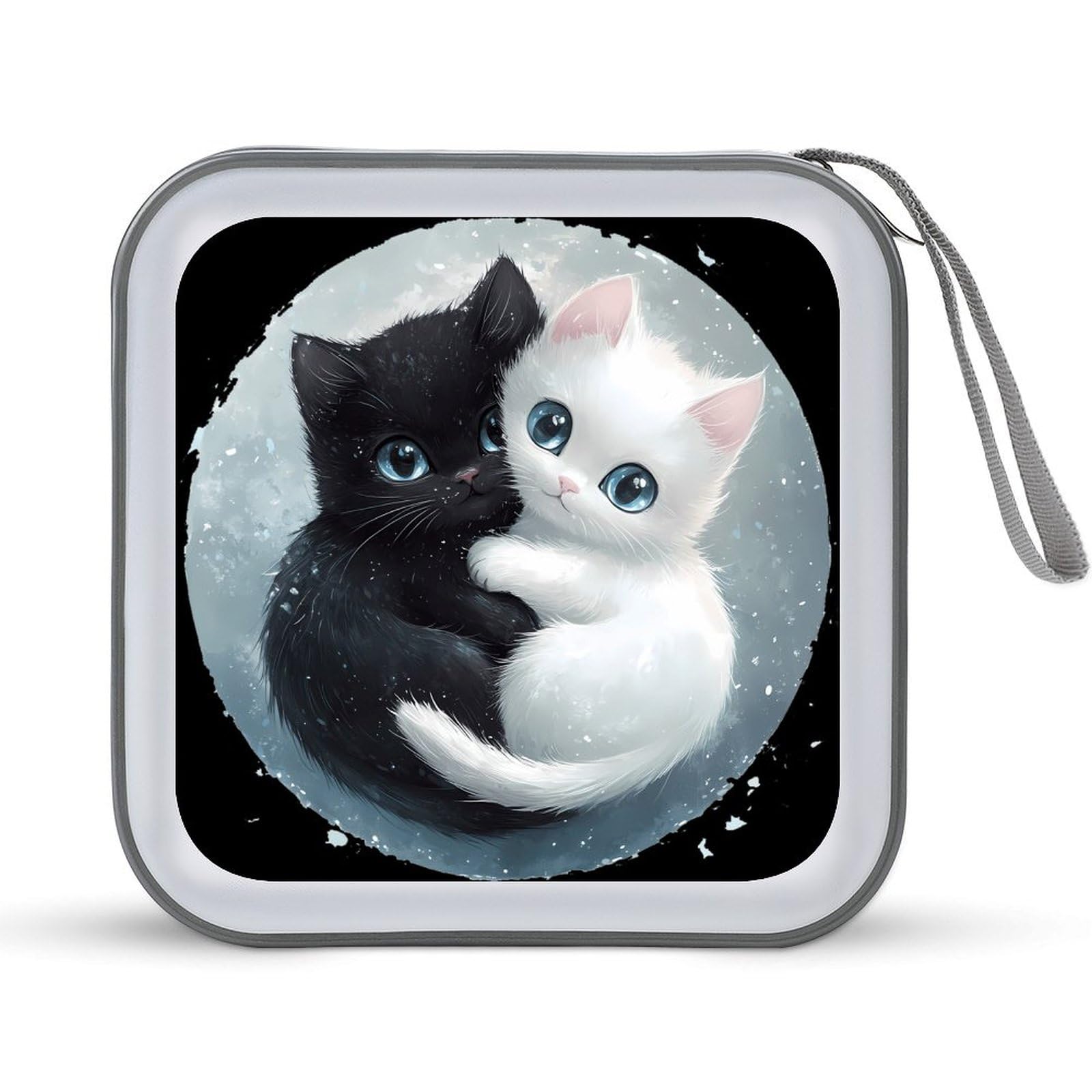 Cats Yinang CD Case Plastic DVD Case Holder Wallet Disc Storage Organizer for Car Travel