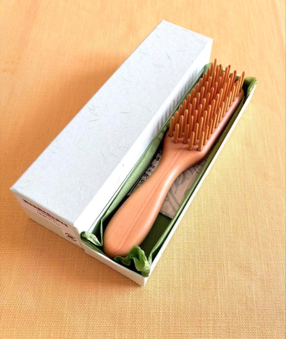 別府つげ工芸 つげブラシ 5列 別府つげ工芸 つげブラシ 5列 椿油付き