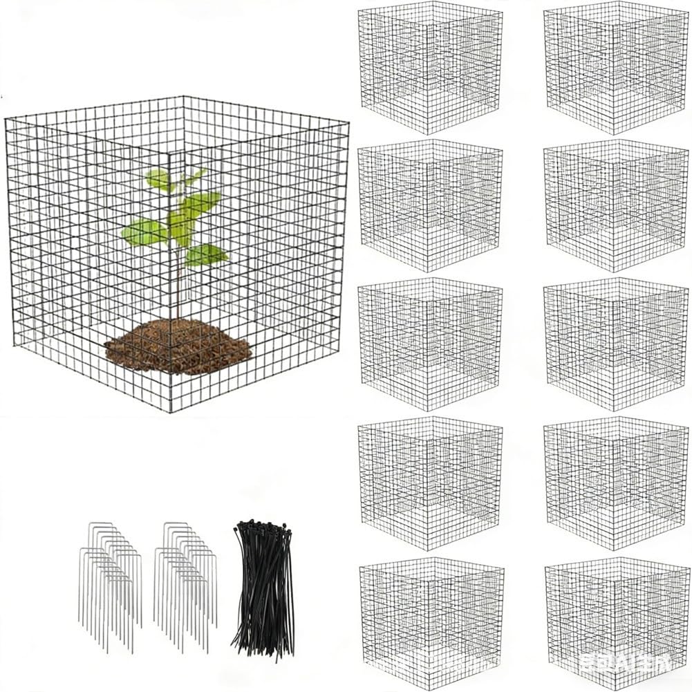 Protezione per piante in filo metallico, rete metallica, copertura da giardino, a prova di animali, per verdure, scoiattolo, cervo, coniglio, barriera (A)