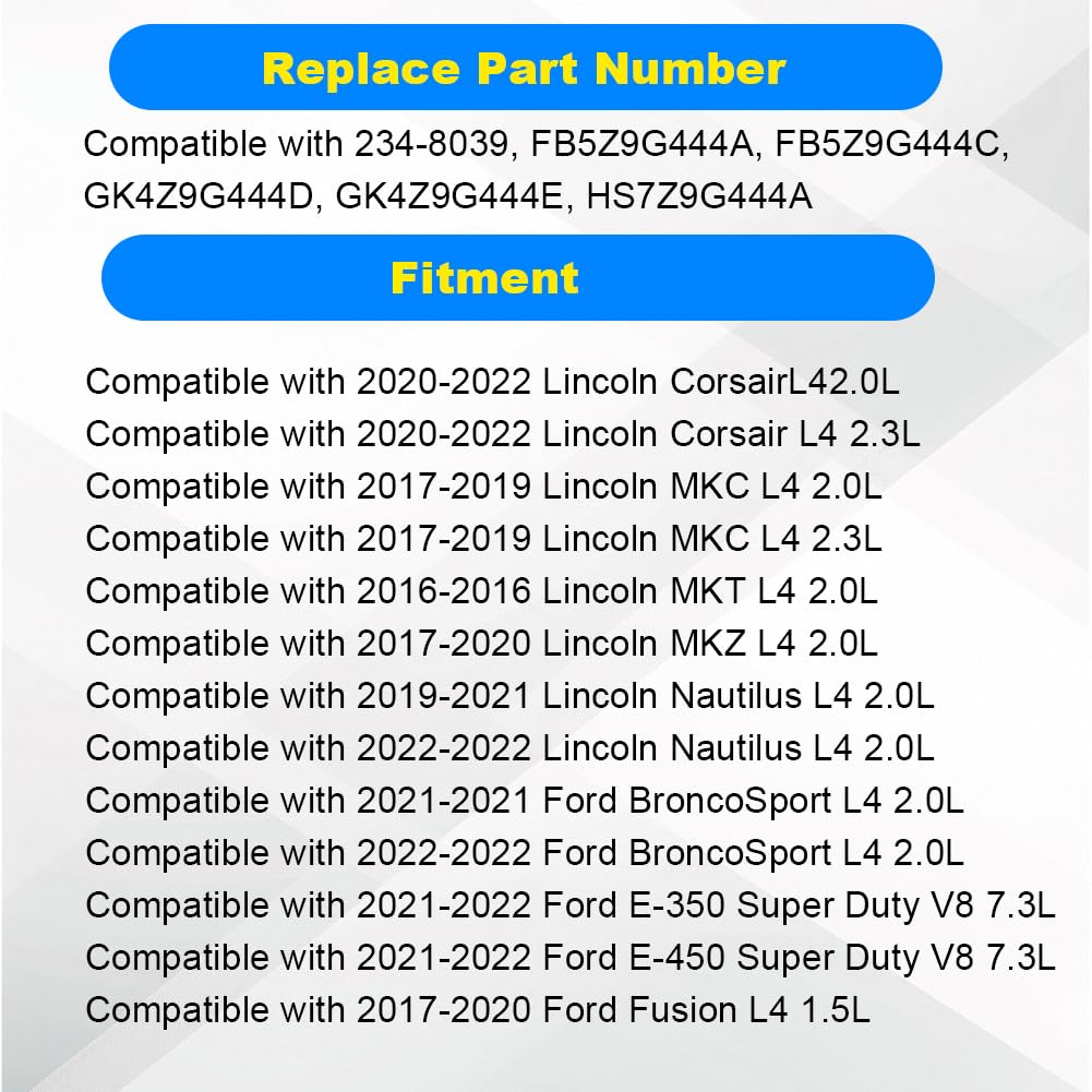 JDMON 1PCS O2 Oxygen Sensor Replacement for Lincoln MKC, MKZ 2.0L, Ford Focus, Escape, Fusion, GT 3.5L Compatible with 234-8039, FB5Z9G444A