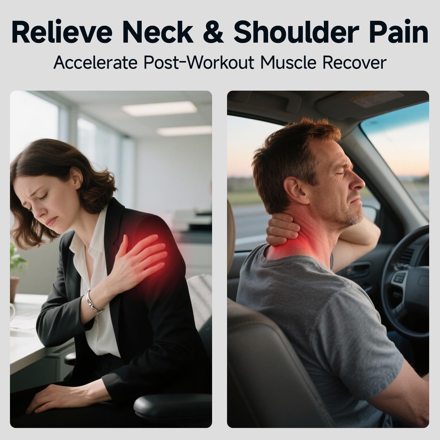 Red Light Therapy Belt for Neck & Shoulder, Portable Infrared Wrap for Neck Shoulder Comfort, Soothing Heat for Home Use & Pet Comfort