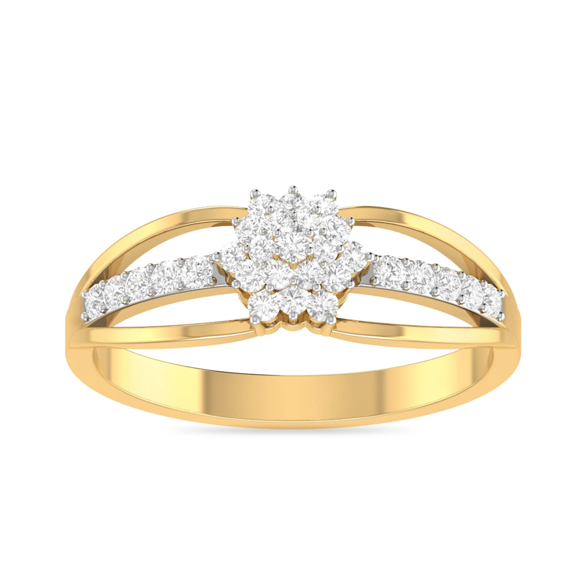pc jeweller Yellow Gold and Diamond Ring for Women-picture-22