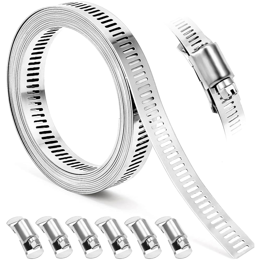 Amazon | ホースクランプ 長さ3m 幅12.7mm ファスナー6個