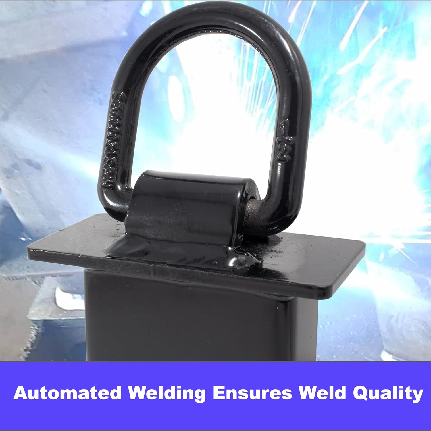 Stake Pocket D Rings 4Pcs 12000lbs Heavy Duty Removable D-Ring Stake Pocket Tie Down for Utility Trailers and Flatbeds with Hitch Pin (4Pcs Stake Pocket D Rings)