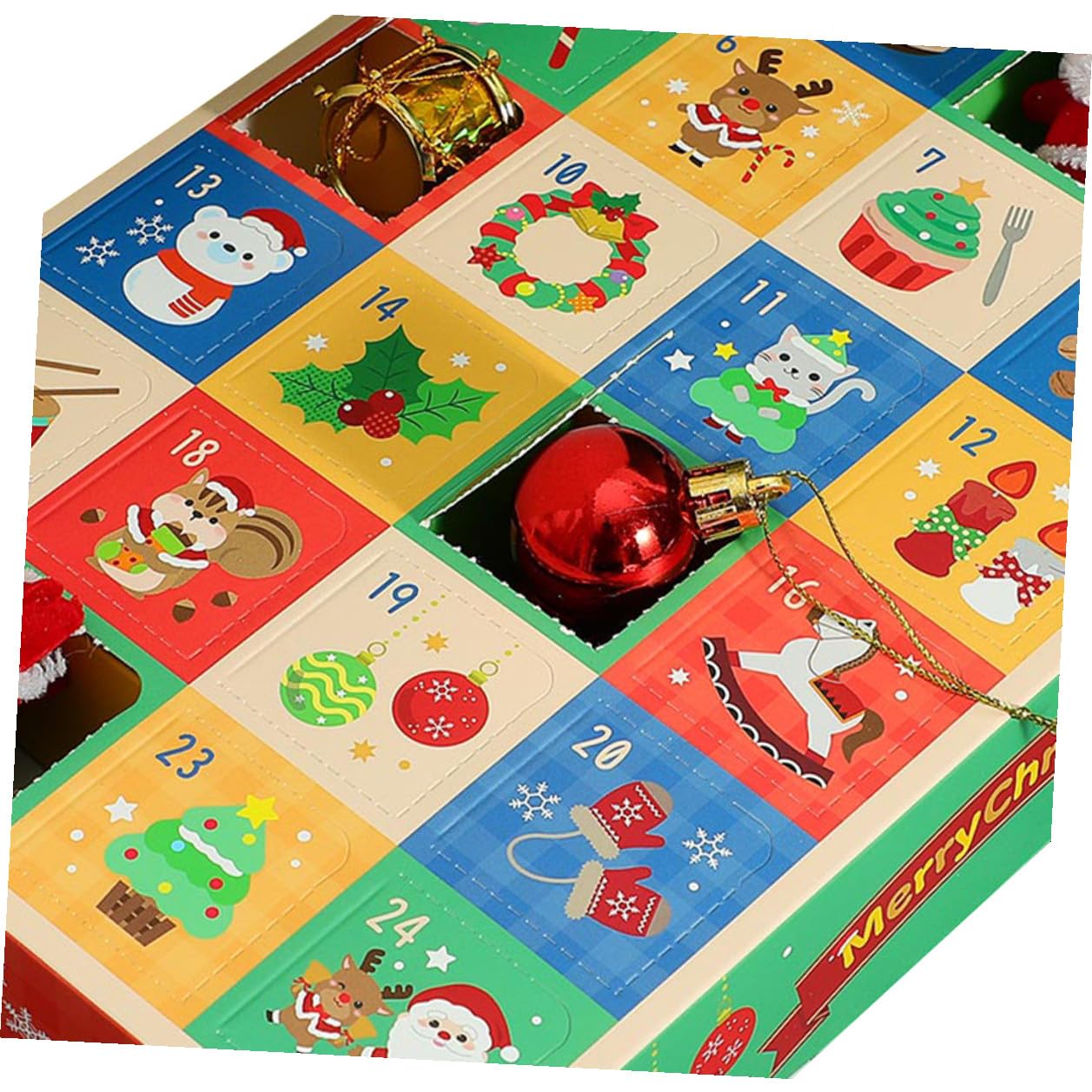 DECOMELODY 15 Stück Teiliges Tage Leere DIY Geschenkboxen für Weihnachten Candy Schokolade Süßigkeiten Countdown Boxen Leichte Kreative und Dekorative Weihnachtsüberraschungen