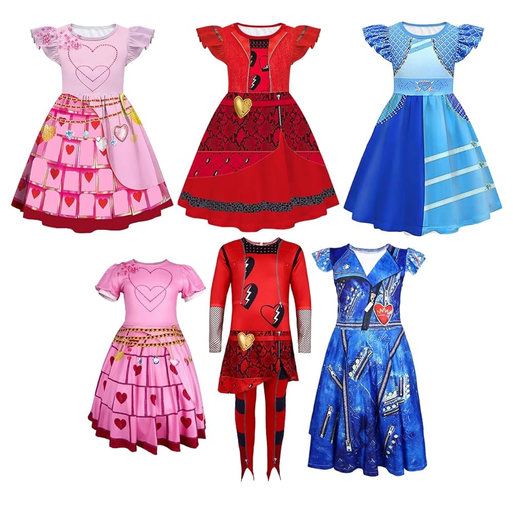ディセンダント4 プリンセス レッド コスチューム 衣装 コスプレ Amazon.co.jp: ディセンダント4 コスプレ衣装 子供用 小红 制服