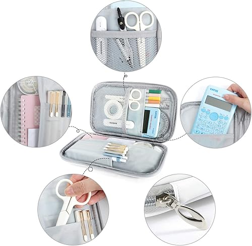 Miniatura 6 de ZZKKO Estuche para lápices de llama de animales, con cremallera, organizador de lápices estacionario, bolsa de maquillaje cosmético, bolsa para