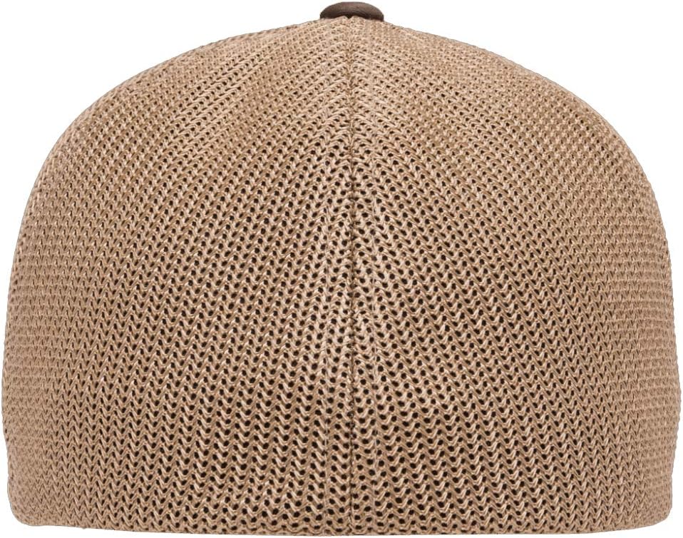 1964 1965 Ford Falcon Hardtop Outline Design Flexfit Trucker Mesh Fitted Cap Brown/Khaki