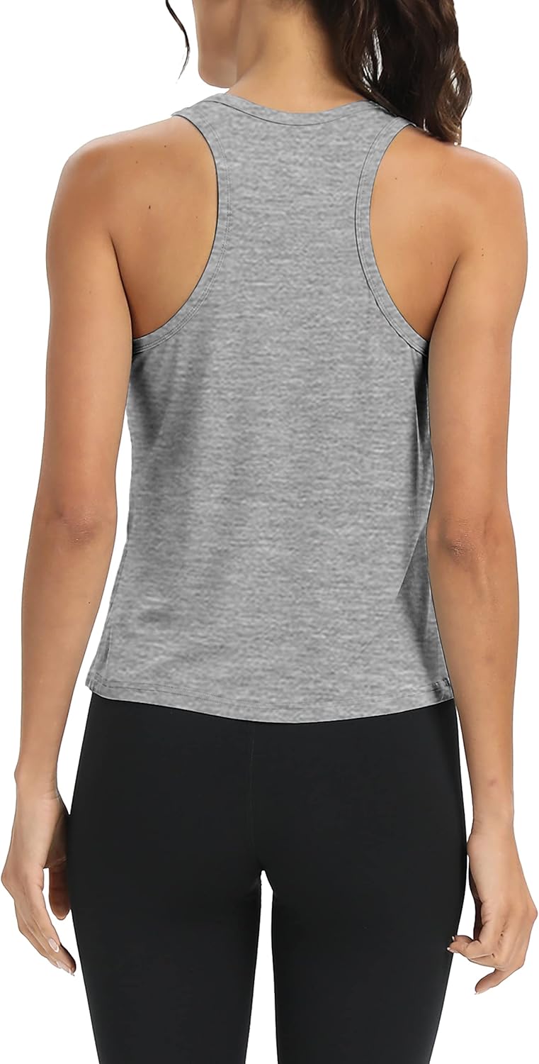 Bestisun Women Split Side Athletic Workout Tank Tops Racerback Yoga Shirts for Women - Image 4