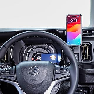 ビートソニック スズキ ハスラー用スマホスタンド (BSA25A ワイヤレス充電機能付き自動開閉ホルダーセット品)