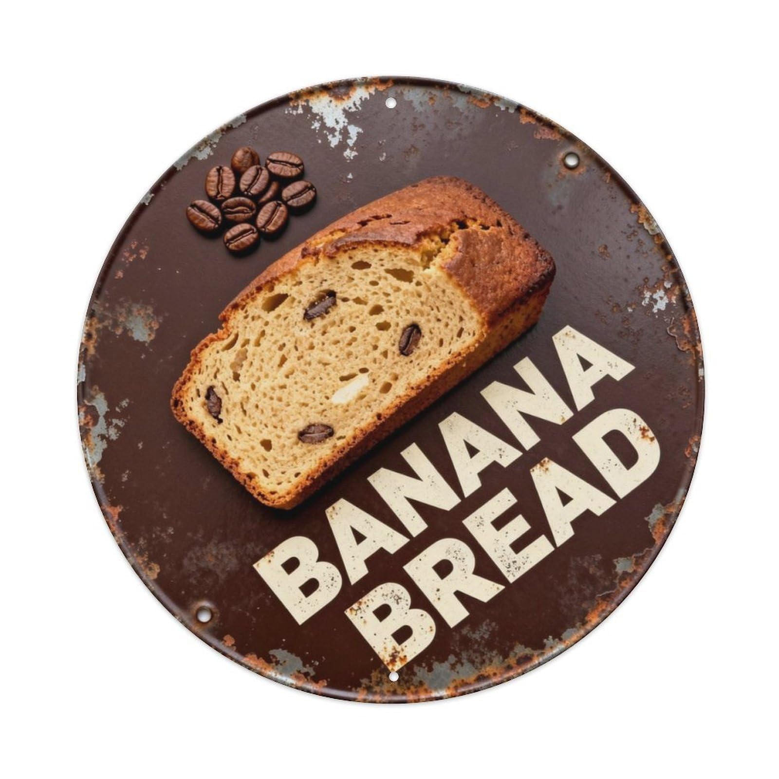 Banana Bread Metal Tin Sign Plaque