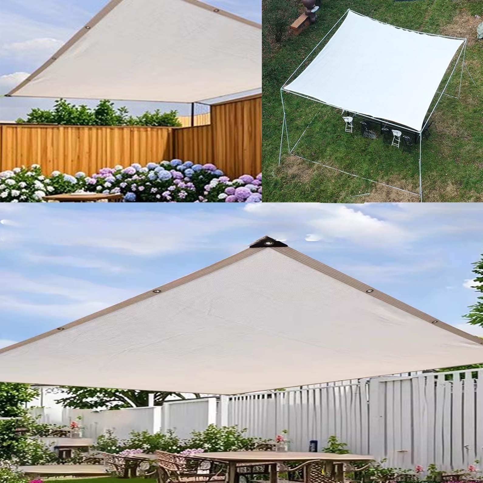 Tela De Sombra Blanca,Malla Sombra Exterior,Toldo Tipo Vela De Jardín,Toldo Vela De Sombra Rectangular,Tela De Sombra Exterior Transpirable Vela De Sombra Toldo Vela De Sombra(White,4x7m)