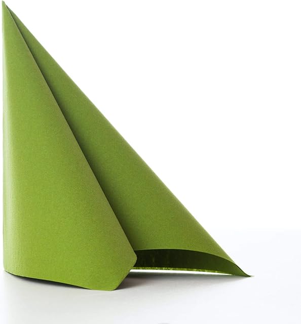 Airlaid serwetki imitujące tkaninę 40 x 40 cm 50 sztuk w opakowaniu wysokiej jakości wygląd materiału serwetki ślubne urodziny wesele 23 kolory (zielony palma)