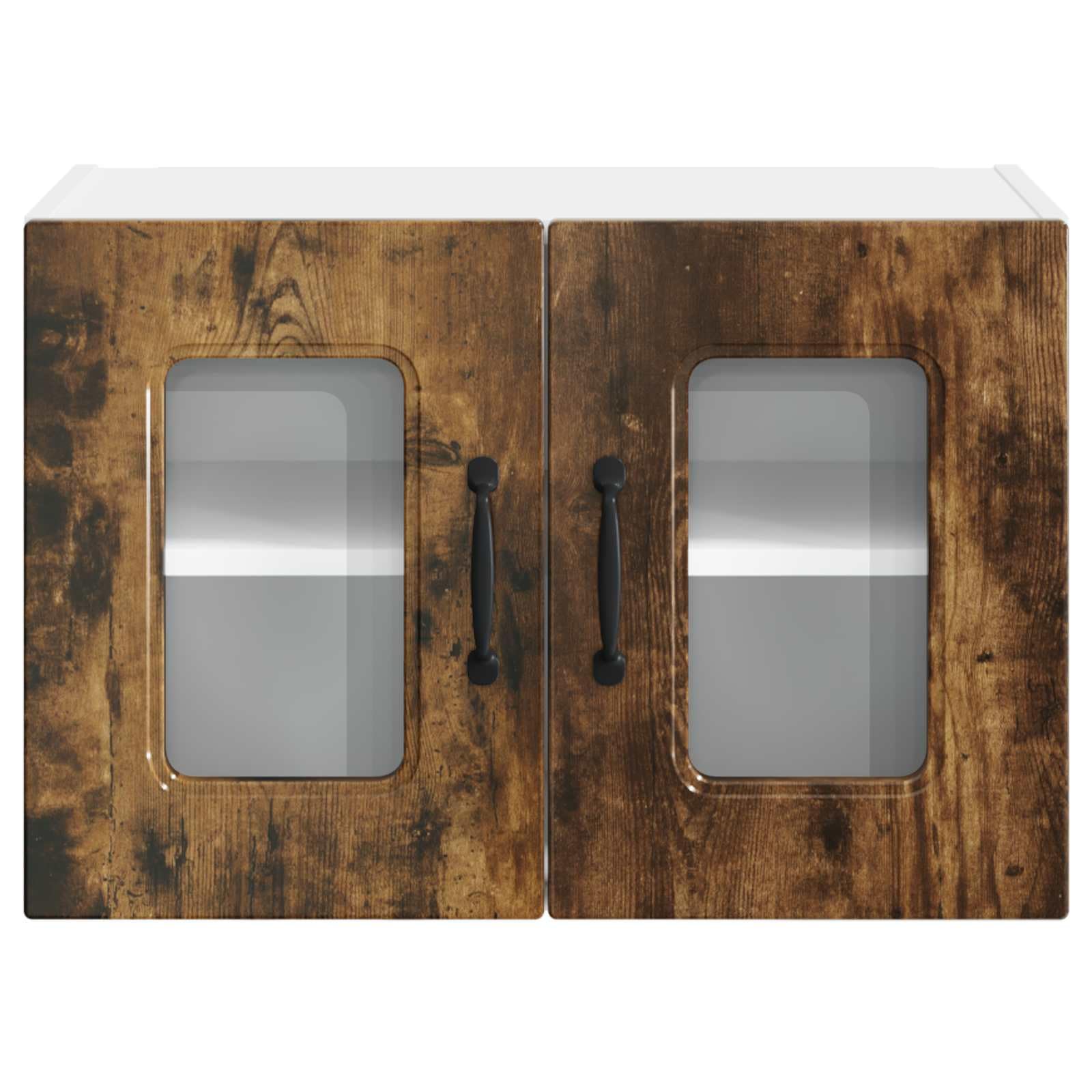 Kalmar Küchenschrank, Geräucherte Eiche Holzwerkstoff, 60x31x40 cm, Moderner Küchen-Wandschrank mit Stauraum für Kochutensilien, Einfache Montage