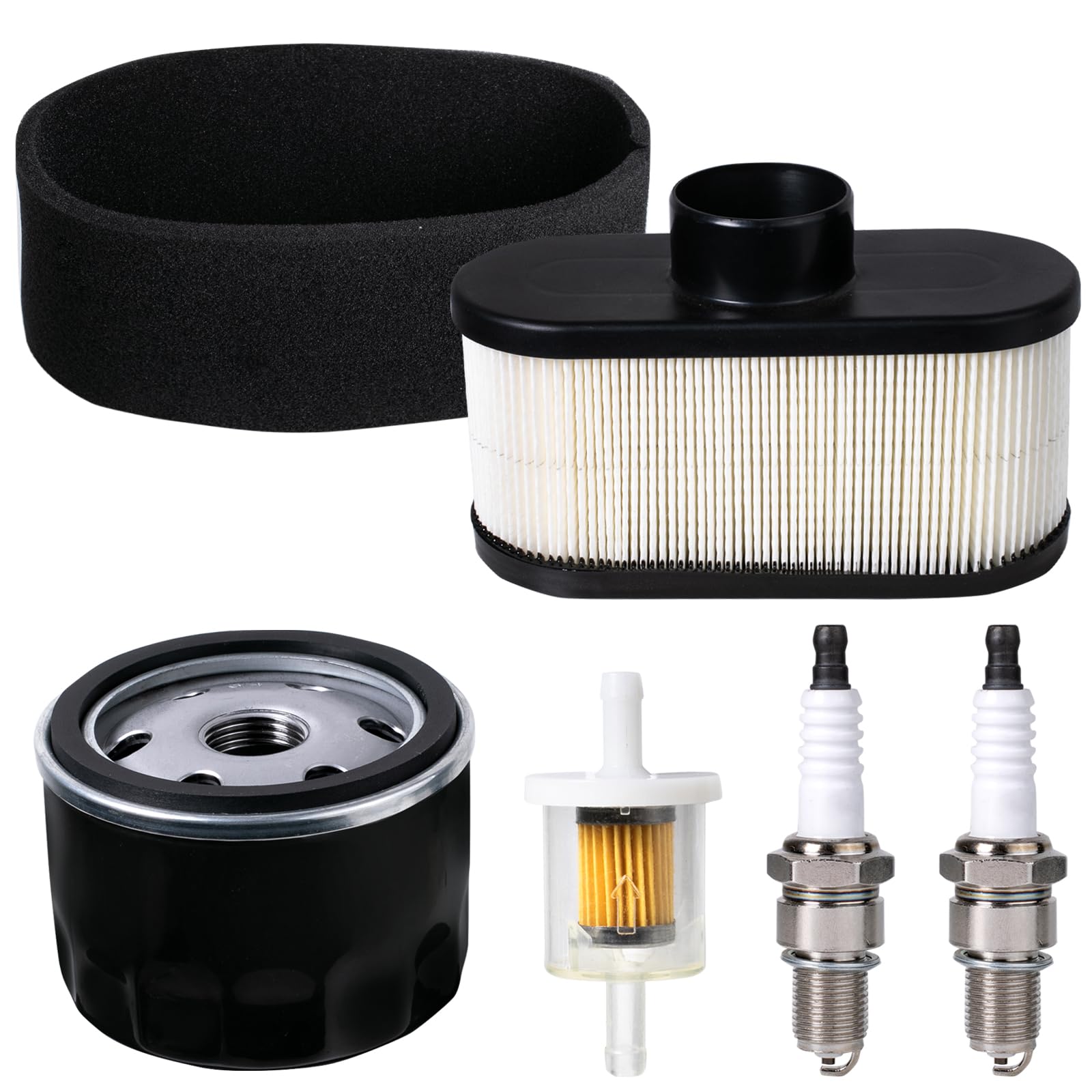 Kit de mise au point BenTsD compatible avec le moteur FR691V pour tondeuse à gazon Kawasaki FR730V FS541V FS651V FS691V, filtre à air de remplacement 11013-0752 et filtre à huile 49065-7007