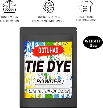 Tie Dye Powder, Blue Tie Dye for Clothes, Fabric Dye, Permanent & Washfast Powder Tie Dyes, Creative Dyes for Clothes (Blue,2 OZ)
