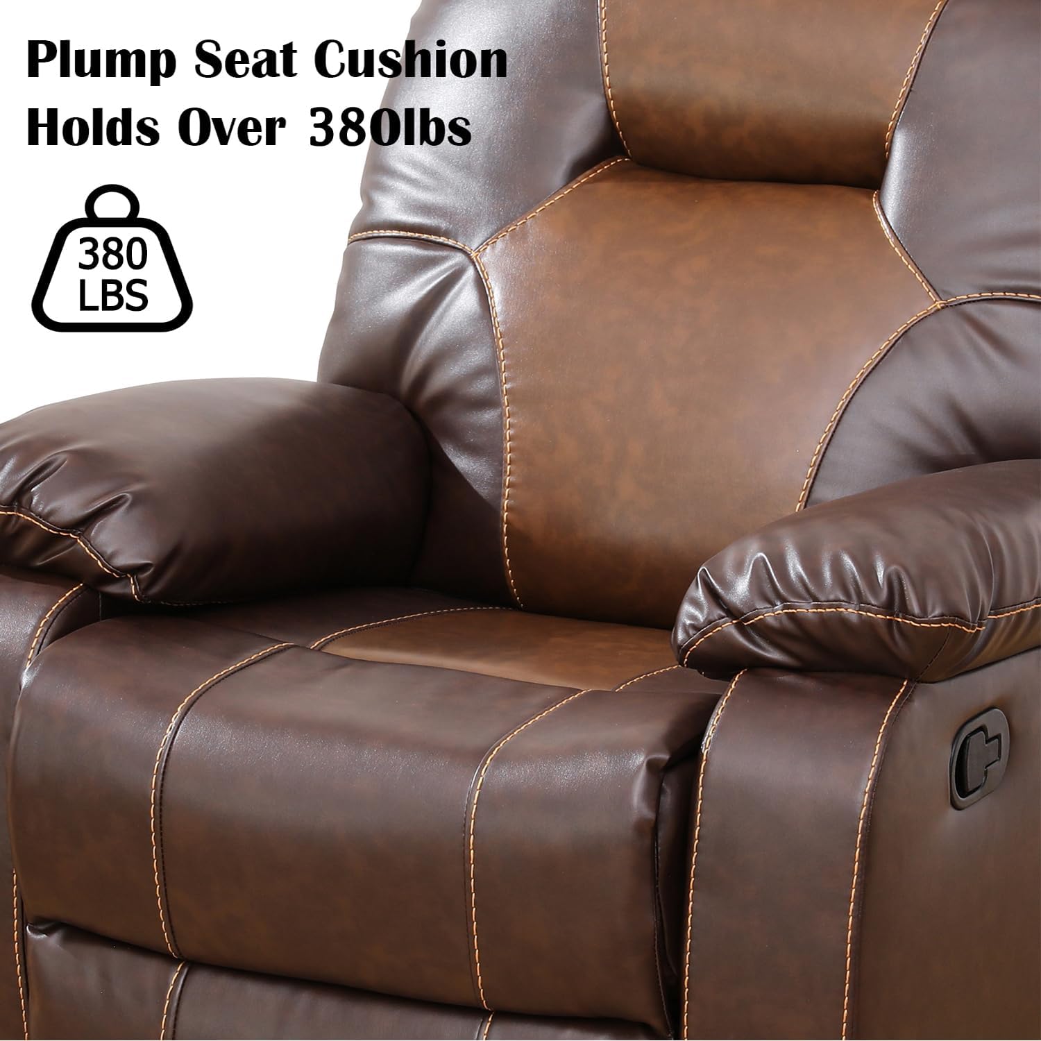 Leather Recliner Sofa Set for Living Room Furniture Set,Brown Reclining Sofa Couch Set Single Recliner Chair for House/Home Theater/Rv(Recliner Chair)