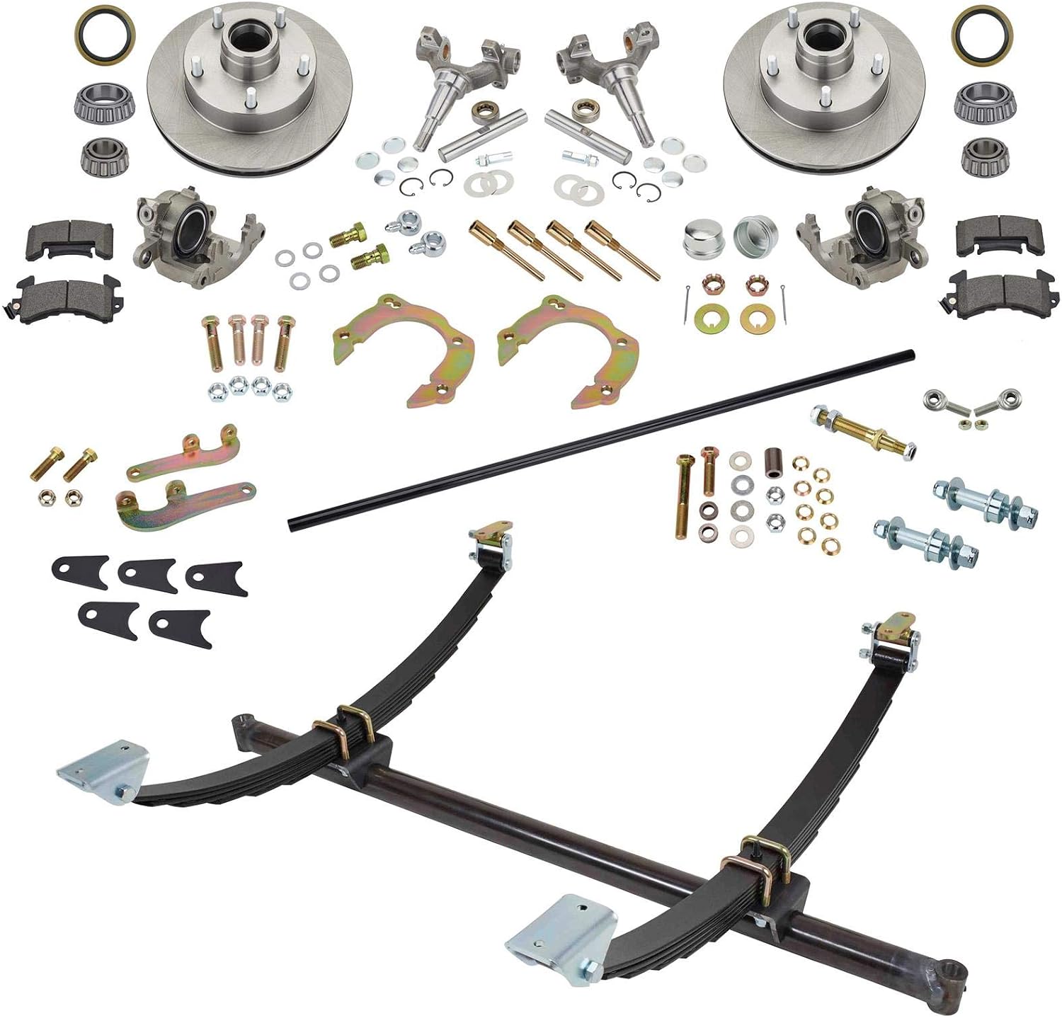 48 In Gasser Axle/Spindle/Brake Kit, Fits Chevy style, 5on4-1/2 Ford/Mopar Pattern