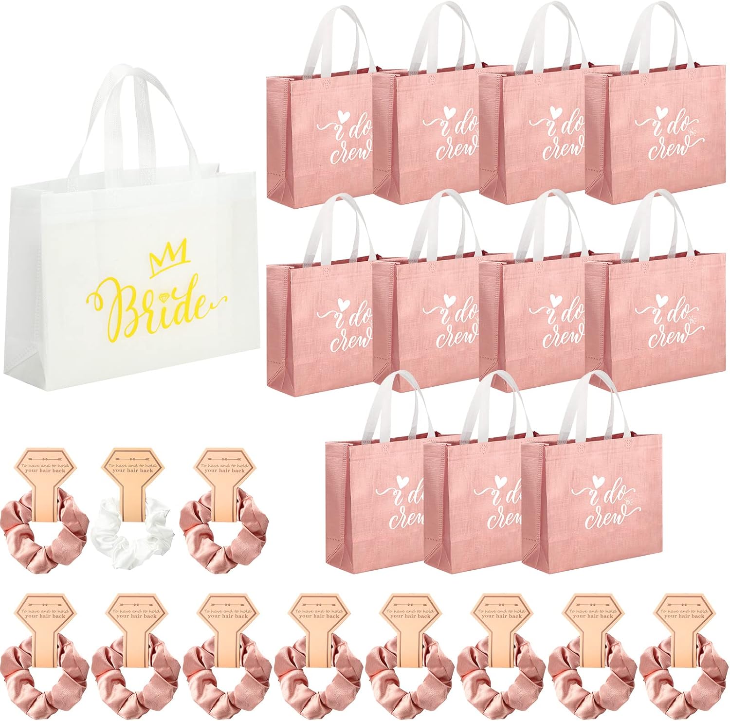 Sweetude 24 Pcs Bridesmaid Gift Bags Including 12 Pcs I Do